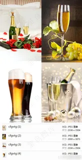 香槟酒葡萄酒摄影素材 香槟酒葡萄酒摄影素材