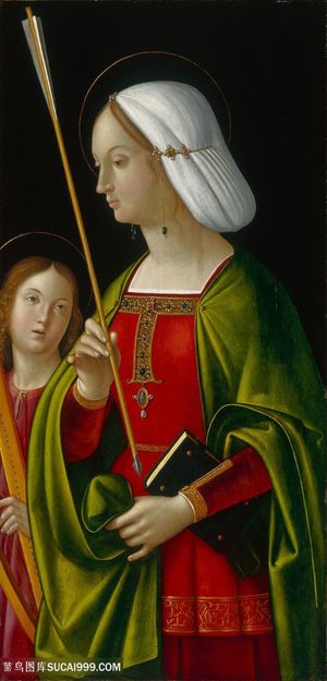 达芬奇圣女人物肖像油画图片
