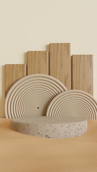 小清新c4d场景电商展台合层背景