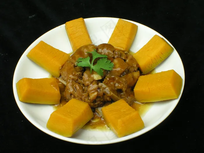家常菜|美食|菜谱|菜单|0673南瓜蒸上排888