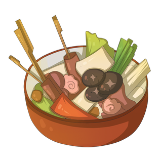 手绘插画卡通串串香麻辣烫