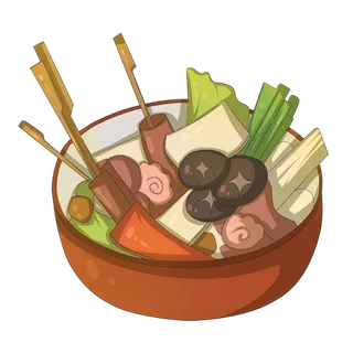 手绘插画卡通串串香麻辣烫