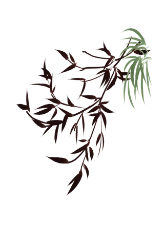 竹子水墨画中国风国画墨水书法竹子画