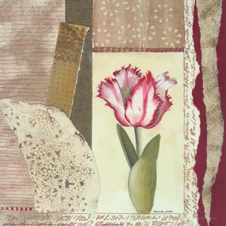 唯美水彩花束插画