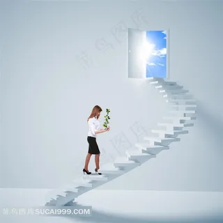 商务美女阶梯图片下载职场人物