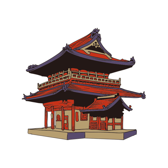 古代城楼简笔