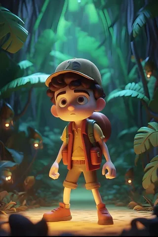 男孩户外冒险大自然背景