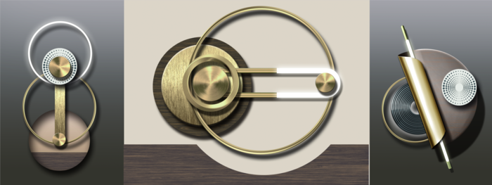 抽象三联装饰画