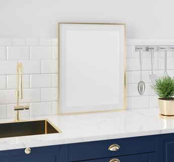 轻奢风厨房洗手台装饰画框-334604157