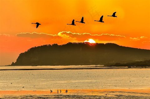晚霞落日风景图片