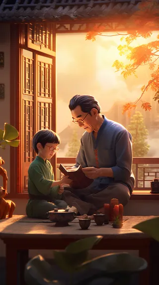 父亲 父亲节 温馨 坚强 爱护 关怀 教育 快乐 幸福 父爱