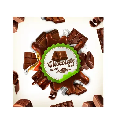 时尚干果巧克力图标设计矢量素材食品标签矢量素材eps,ai矢量模版下载