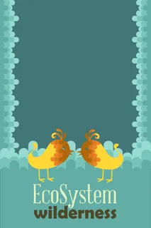 自然风景动物植物扁平矢量插画