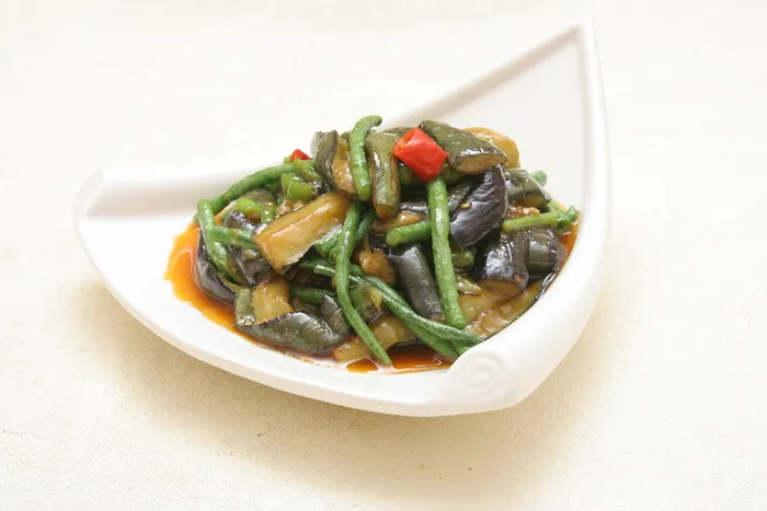 长豆角烧茄子16元
