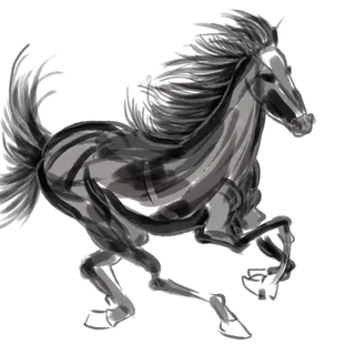 中国风水墨骏马