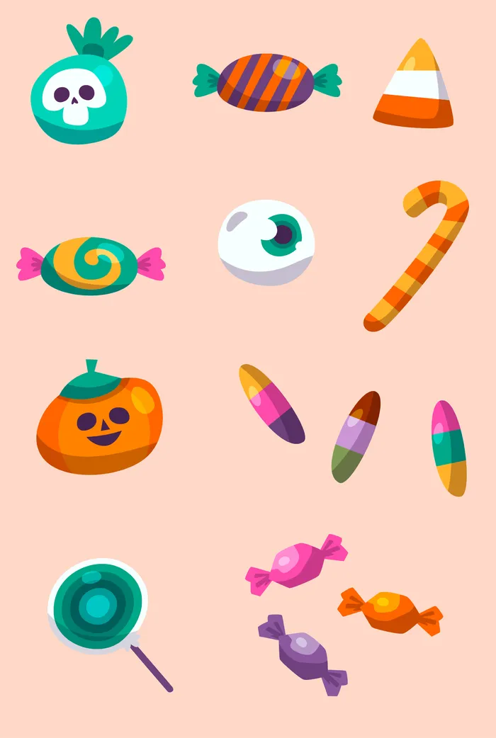 矢量万圣节元素ai矢量模版下载