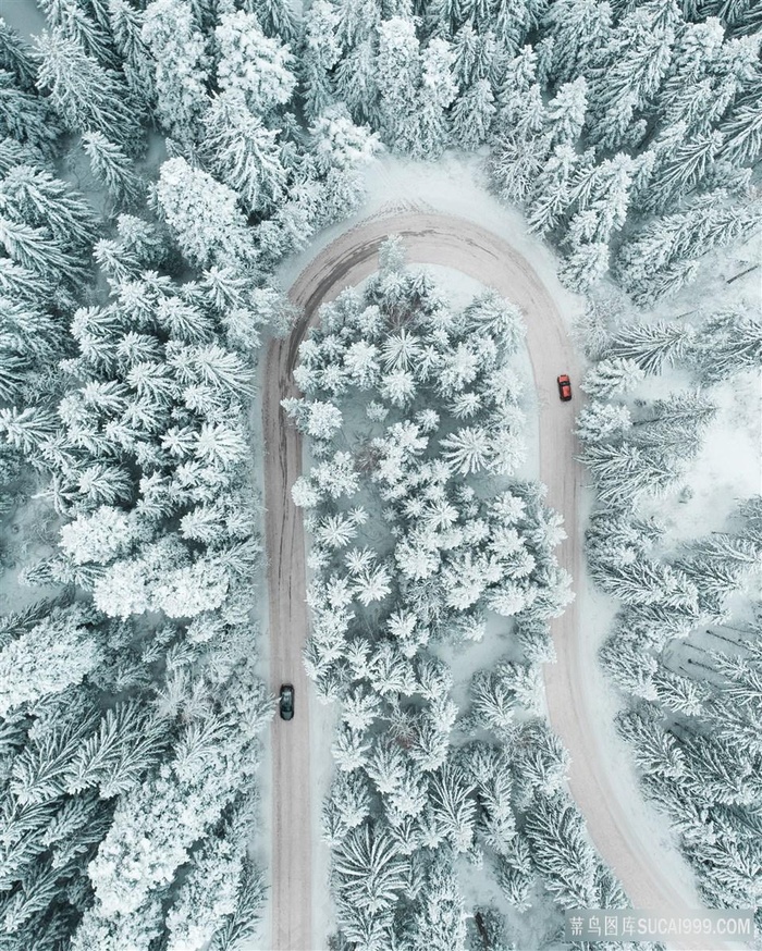 冬季自驾游旅行风景图片