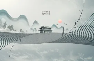 中国风海报PSD背景