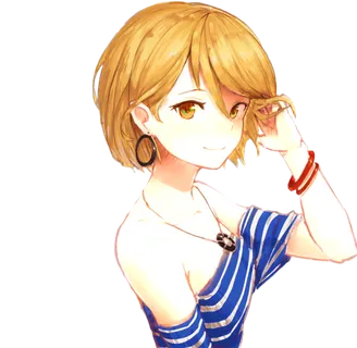 抹胸裙女孩卡通素材简笔