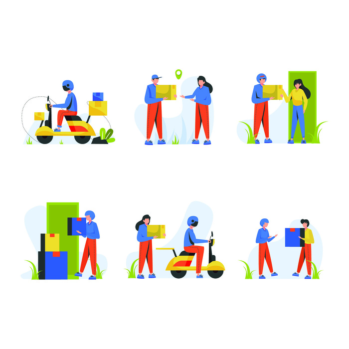 扁平化人物场景办公互联网等距ai矢量设计网页海报UI素材插画