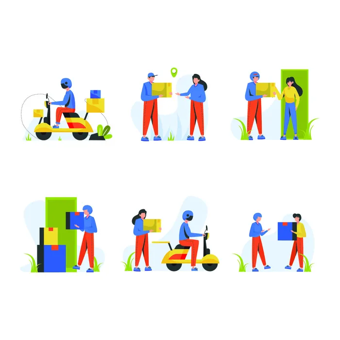 扁平化人物场景办公互联网等距ai矢量设计网页海报UI素材插画eps,ai矢量模版下载