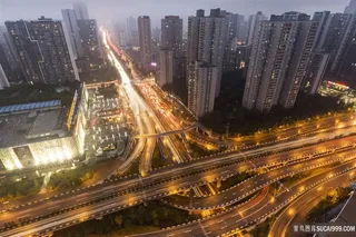 城市建筑高速路美景风景画