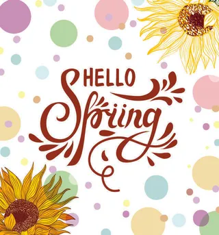 欢迎春天到花开风景