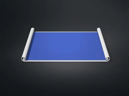 正面平铺展开的画卷 卷纸 奥运会卷轴 藏宝图 样机