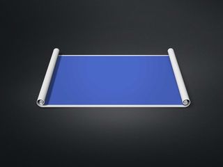 正面平铺展开的画卷 卷纸 奥运会卷轴 藏宝图 样机