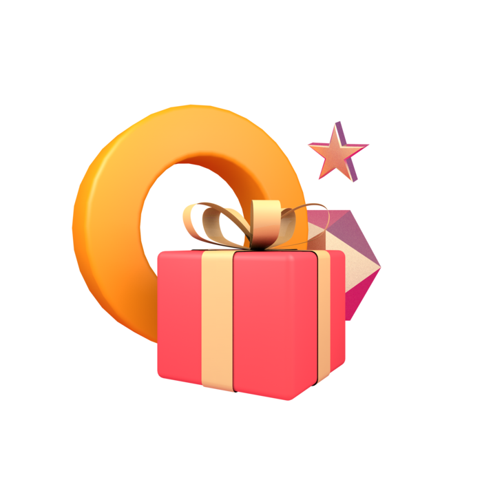 电商促销漂浮元素礼品盒