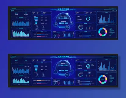 科技感蓝色封面背景渐变 科技感蓝色封面背景渐变