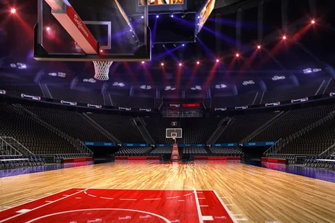 大气室内篮球场高清背景