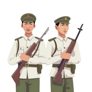 军人士兵拿着枪免抠