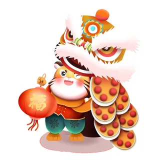PNG免扣2022虎年新年春节元旦卡通老虎形象图片插画PSD设计素材