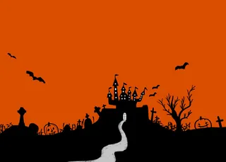 狂欢万圣节橙色背景