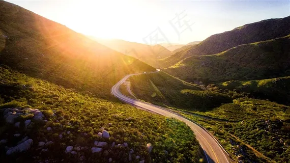 弯曲盘旋的山路摄影素材 弯曲盘旋的山路摄影素材
