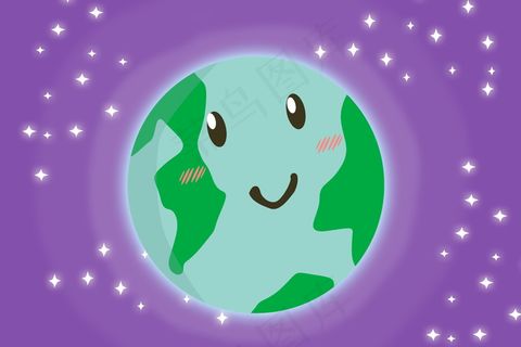 卡通另类可爱地球图片