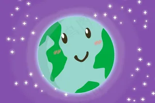 卡通另类可爱地球图片