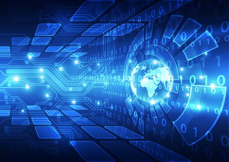 商务蓝色信息数码高科技创意背景