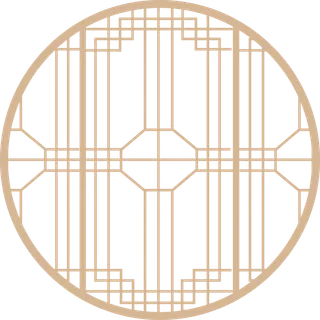 简约风中式传统图案窗花贴画镂空窗户瓷砖PNG免扣图片素材 (12)