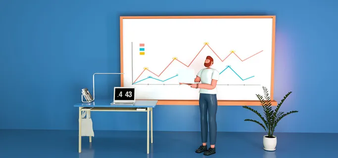 3D商务人物蓝色c4d商业场景