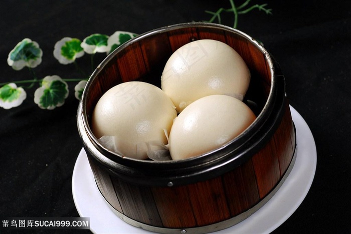 香甜奶黄包的美食图片