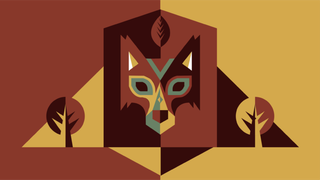 插画卡通书籍封面狼头