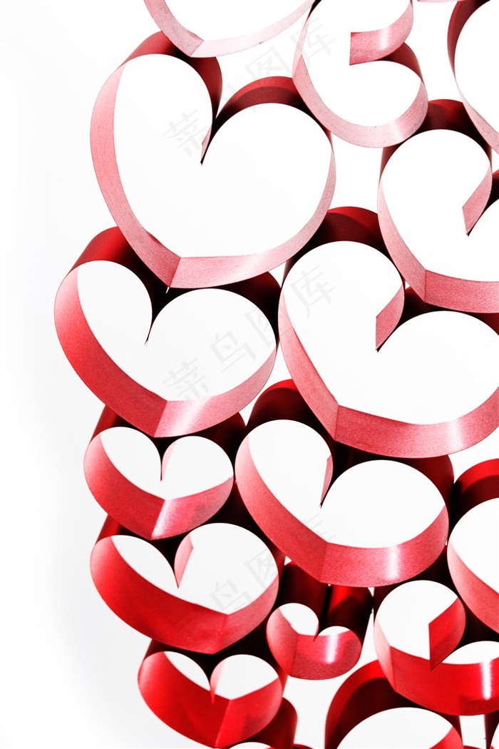 多个心形立体图片