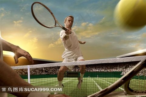 网前杀球的运动员特写摄影