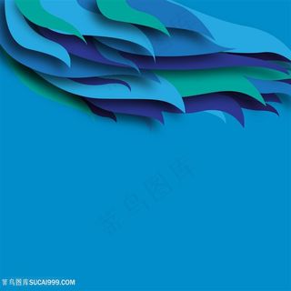 蓝色羽毛背景