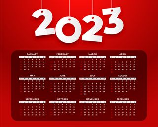 2023兔年台历模板