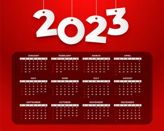 2023兔年台历模板