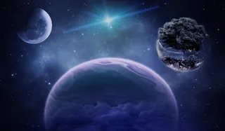 元宇宙世界天空背景墙风景