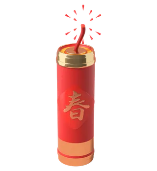 红色烟花爆竹免扣素材